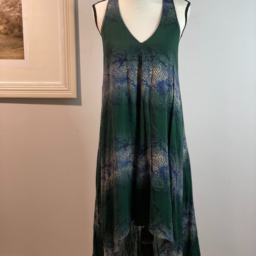 Women's Ecote  Sleeveless Green Color Summer Dress Flowy Sz Small